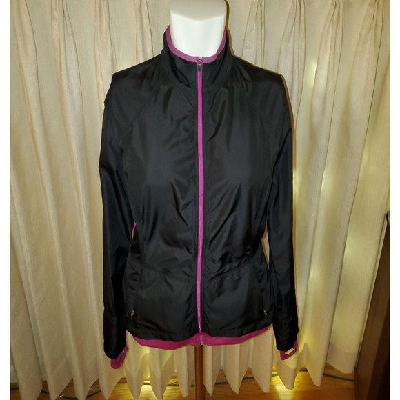 Lucy magenta/black Windbreaker Warm-up Jacket XS - Picture 1 of 8